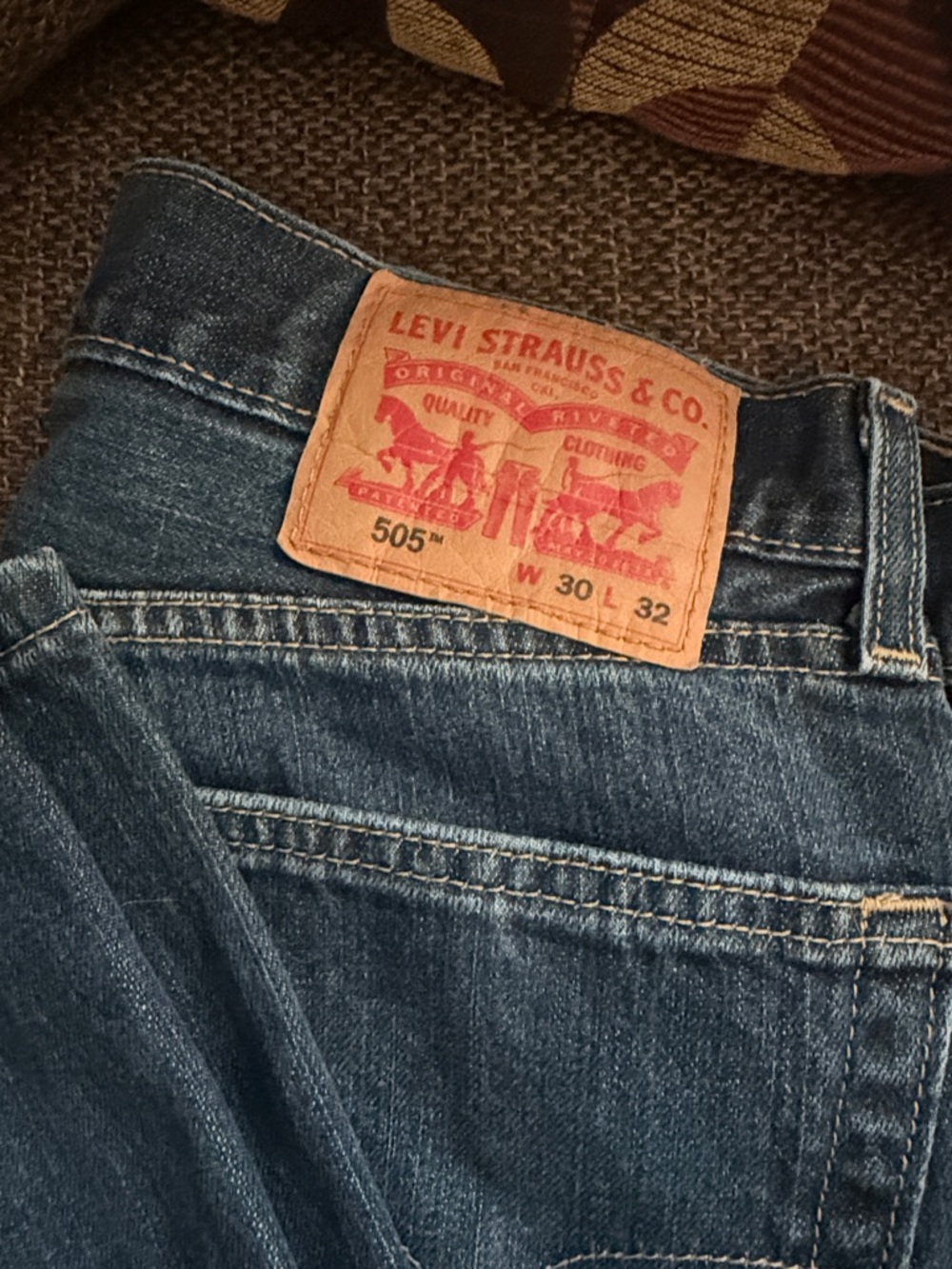 Levi's Men's Straight Jeans in Dark Blue Denim